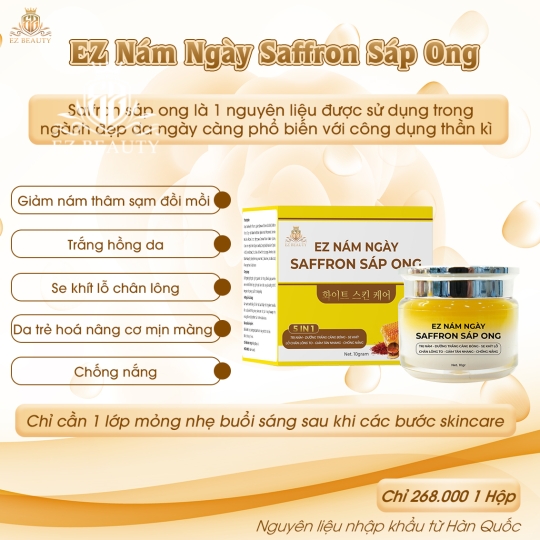 Kem EZ NÁM NGÀY SAFFRON SÁP ONG